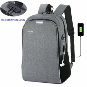 SunPower Anti-Theft Laptop Backpack – Grey