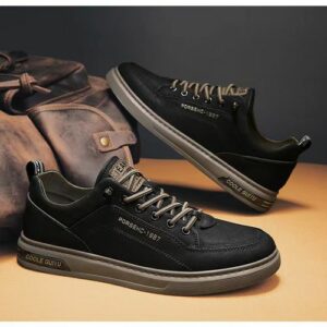 Men’s Black Casual Loafer Sneakers